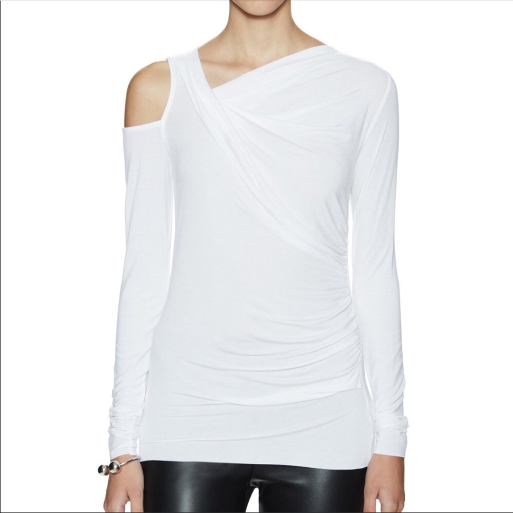 Bailey 44 Ruched Cold Shoulder Top